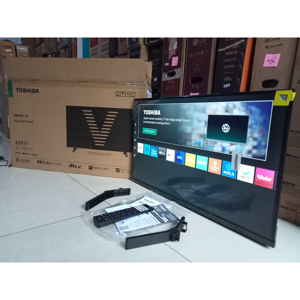 TV LED TOSHIBA SMART TV 32 INCHI YOUTUBE WIFI KONDISI LIKE NEW SEPERTI BARU 4110