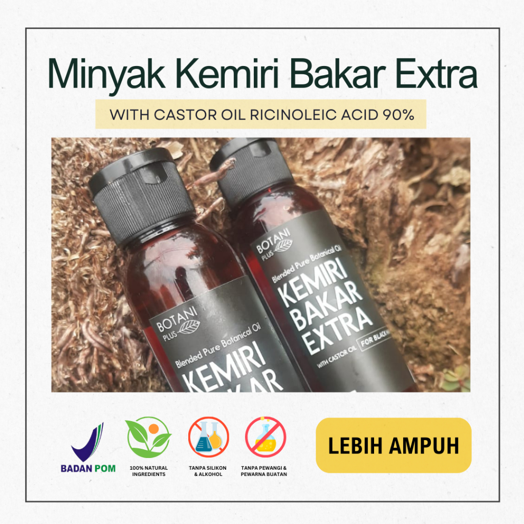 Penumbuh Rambut Cepat Khusus Anak BPOM | Minyak Kemiri Bakar EXTRA Castor Oil