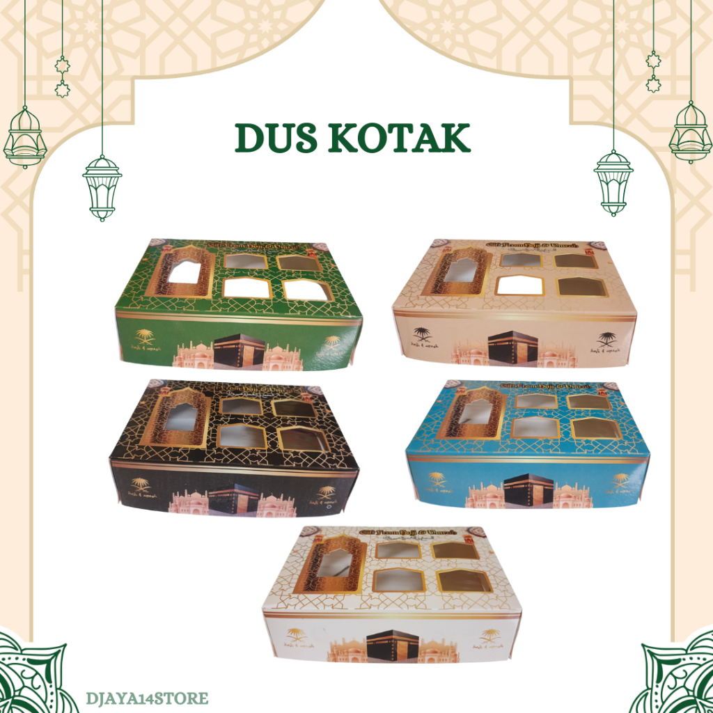 

1 PCS BOX/DUS LIPAT KOTAK UNTUK KEMASAN OLEH OLEH HAJI ATAU UMROH