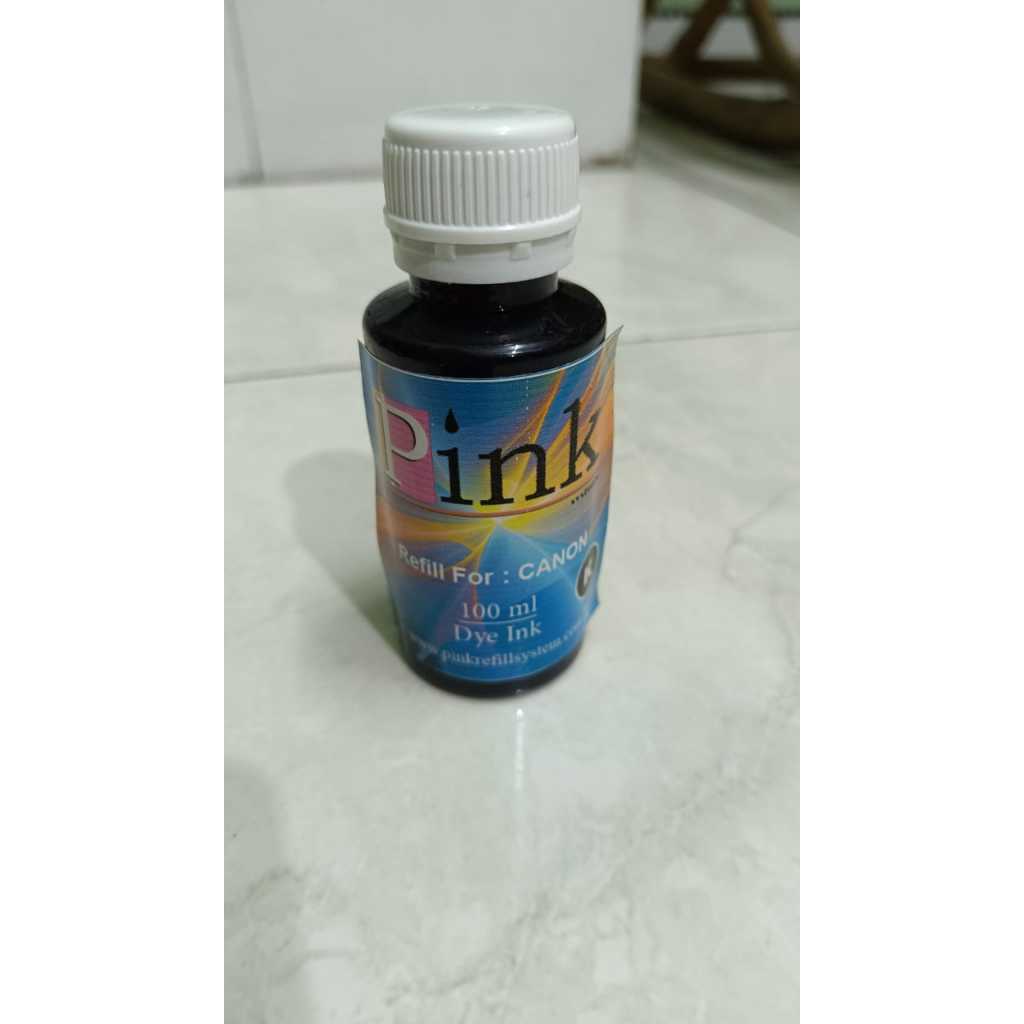 Tinta Printer Canon Merek PINK 100 ML - Warna Hitam Black