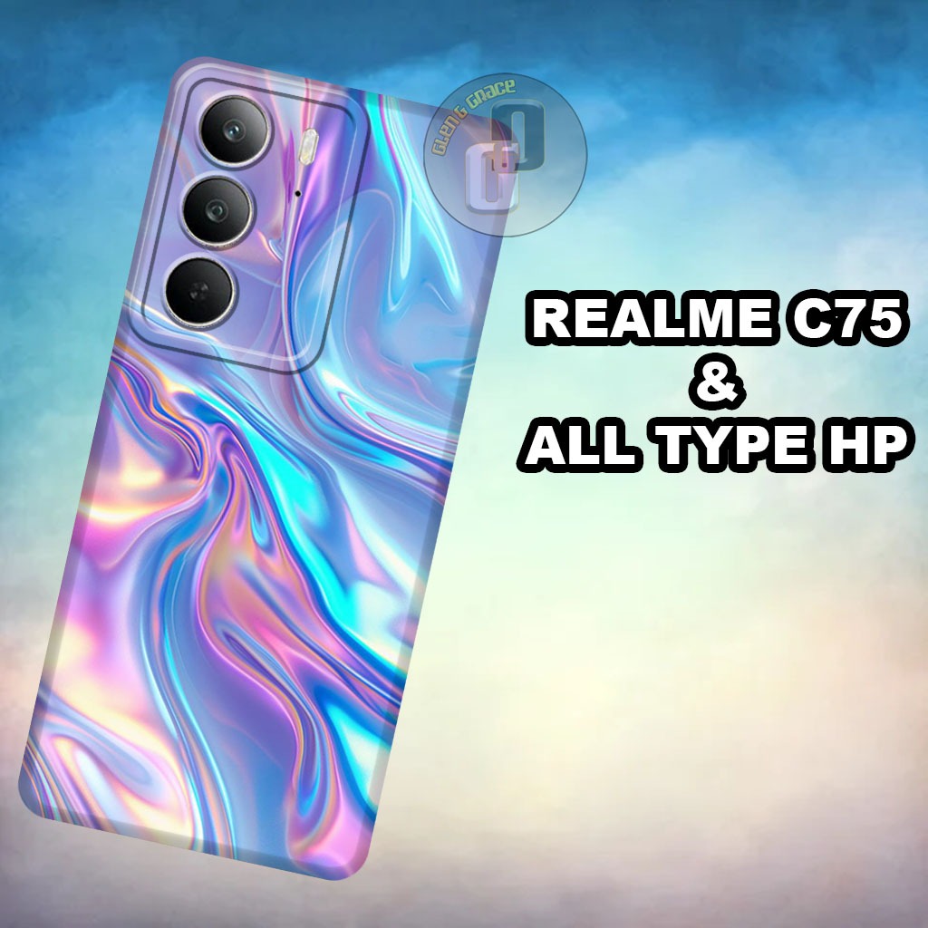 G22 - Softcase REALME C75 Terbaru 2024 - Bahan karet lentur - Motif PASTEL - silikon lentur - casing