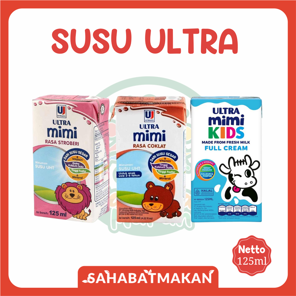 

Susu Ultra Mimi / Susu UHT / Full Cream, Coklat, Strawberry - Sahabat Makan Sayur Jogja