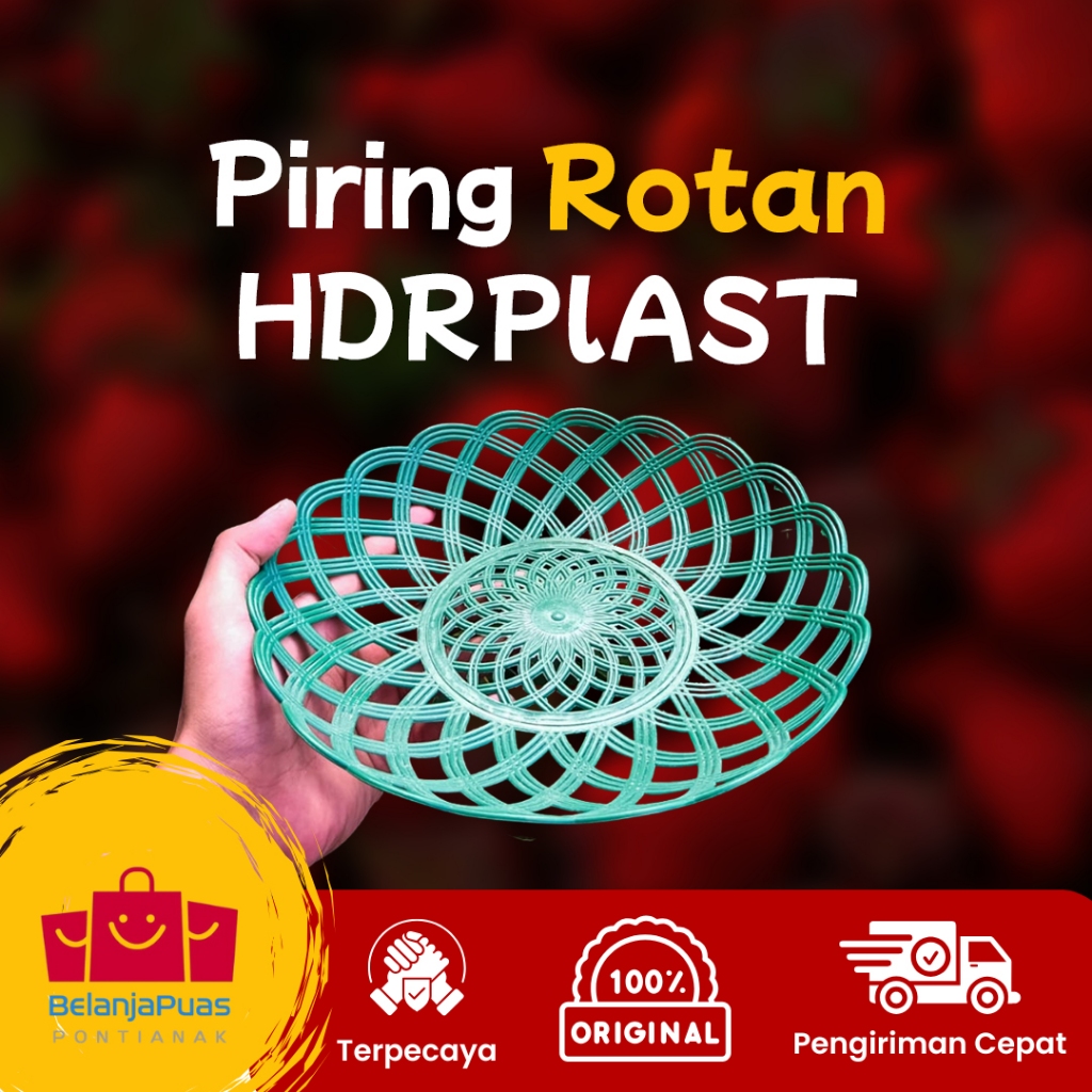 Piring Rotan Plastik HdrPlast/Hadara Indoplast | Piring Buah | Piring Buah Rotan U