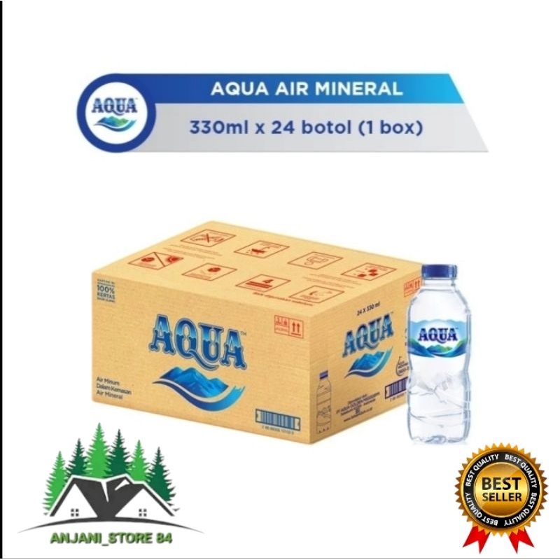 

Aqua Air Mineral 330ml × 24 Botol (1 Box)