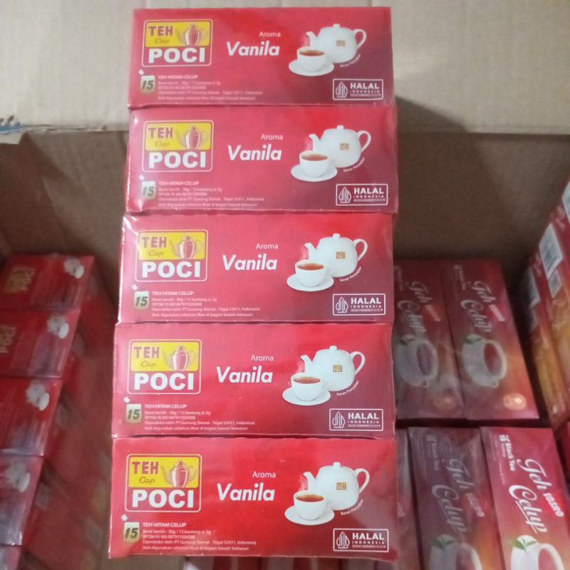 

Teh Celup Cap Poci isi 15 kantong Aroma Vanila exp. okt 2026