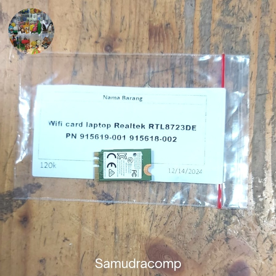 Wifi Card Laptop Realtek RTL8723DE PN 915619-001 915618-002