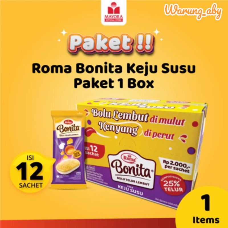 

Bonita Bolu Susu Paket 1 Box