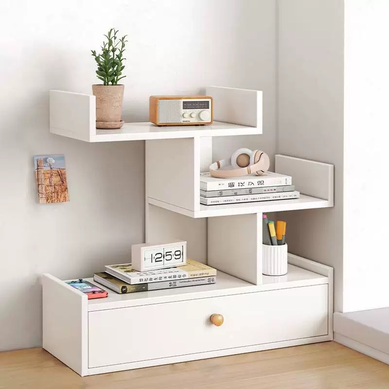 Meja Mini Rak Susun Serbaguna Rak Buku Kayu Rak Desktop Storage Rak Organizer Dengan Laci