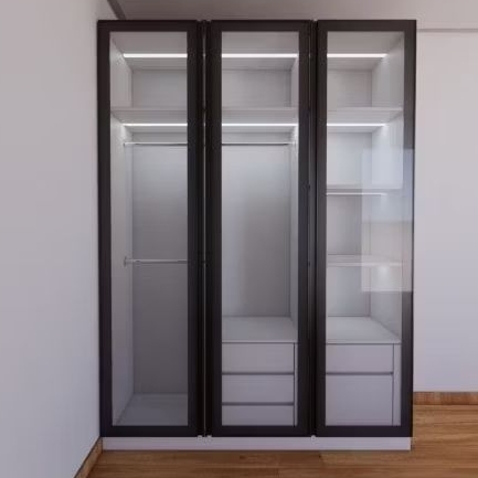 lemari mewah lemari modern lemari alumunium acp lemari pintu kaca alumunium lemari pakaian pintu alu