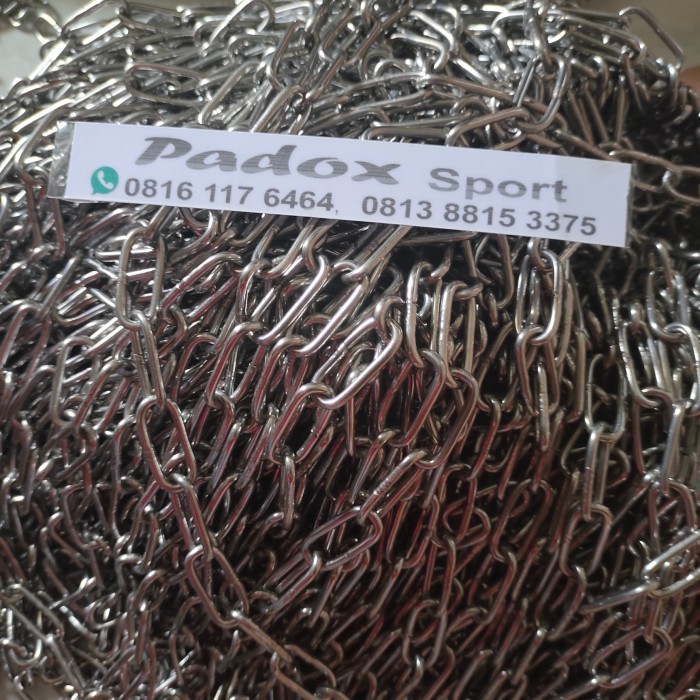 Padox Rantai Stainless Steel 304 Diameter 1,2mm - Rantai Anti Karat SS 304 untuk Burung Betet, Paruh