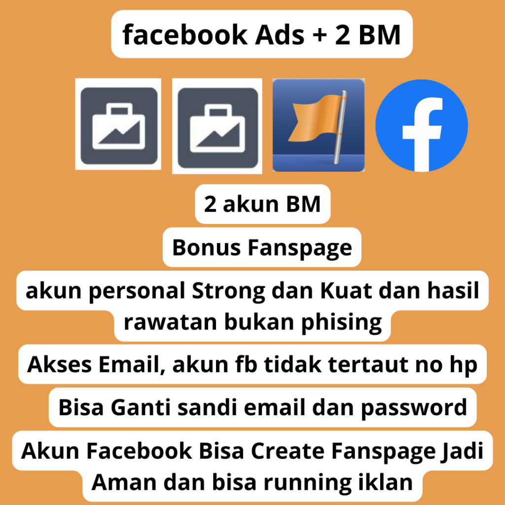 AKUN FB PERSONAL + 2 BM + FANSPAGE