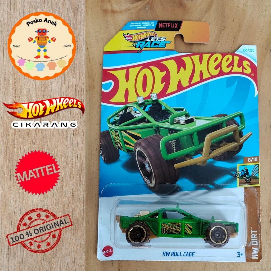 Hot Wheels Original Hw Roll Cage Hijau