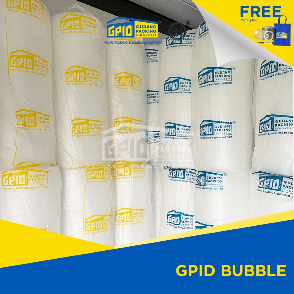 

tAe (GOSEND/GRAB) GPID - Bubble Wrap Hitam/ Putih 125cm x 50 m