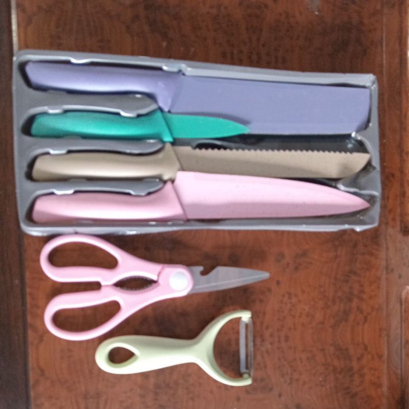 KITCHEN KNIFE EAEAABCH set 6pc pisau jerami