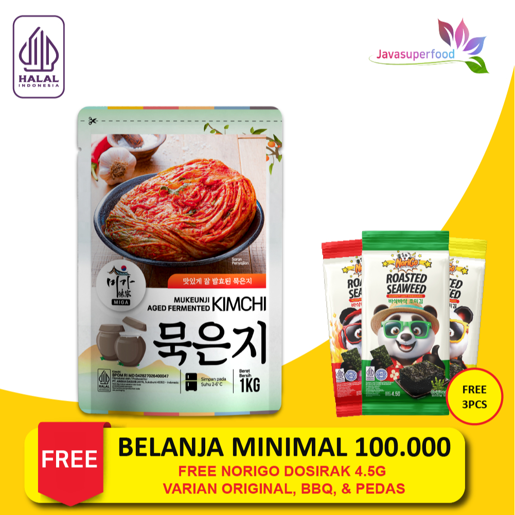 

KIMCHI MUKEUNJI/Sawi Fresh / Kimchi Halal / Kimchi Korea 1KG - Makanan Korea