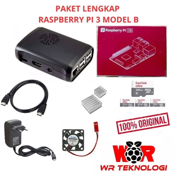 Raspberry Pi 3 Model B Paket Lengkap Siap Pakai