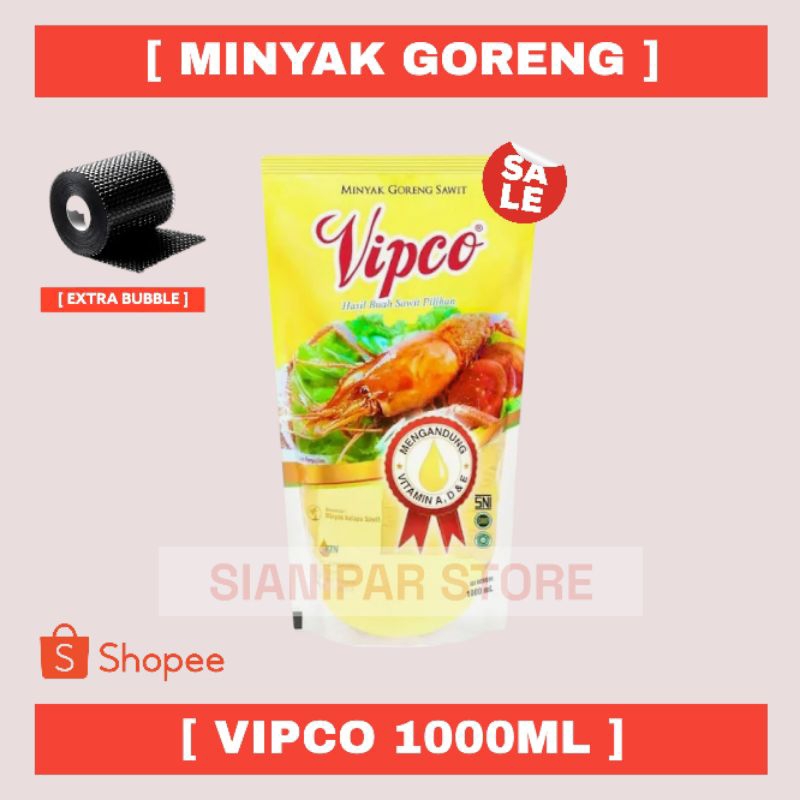 

VIPCO Minyak Goreng Refill Pch 1L - 1000ml [ Gratis Pengemasan Dengan Bubble Wrap ]