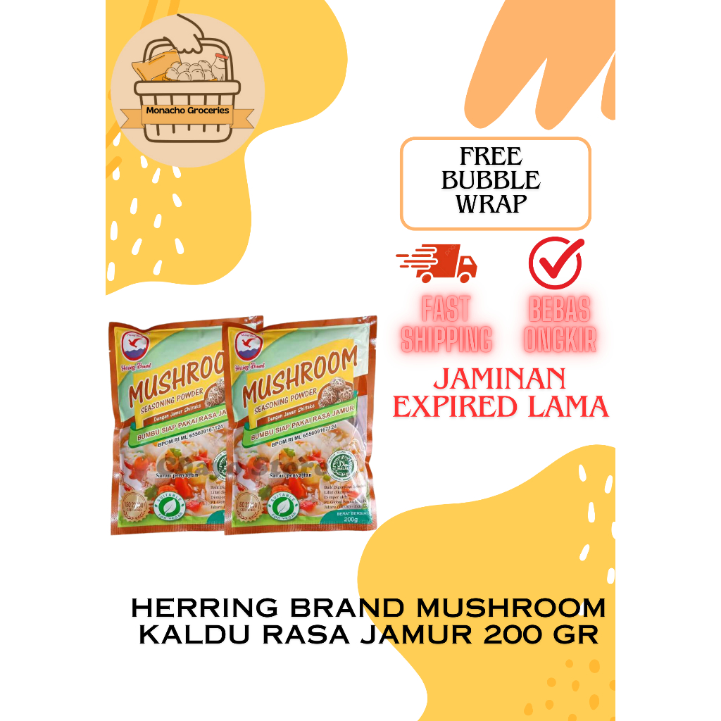 

Herring brand mushroom kaldu rasa jamur 200gr