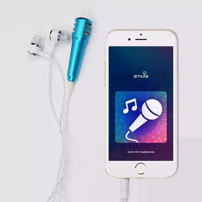 READY MAKASSAR - Mic Smule Karaoke Headset Speaker Handsfree Microphone Mini Universal