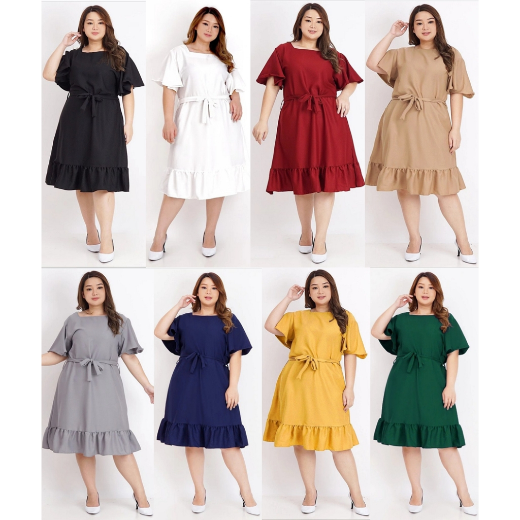 BAJU GAUN DRESS WANITA JUMBO BIGSIZE 03 PREMIUM FASHION KOREA LD 120cm XXL XXXL KEKINIAN BAJU DRES P
