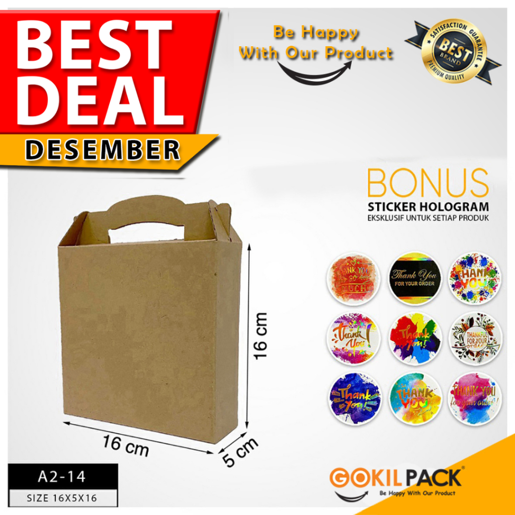 

Kotak Hampers - Kotak Souvenir Hadiah - Box Hampers Polos - A2-14