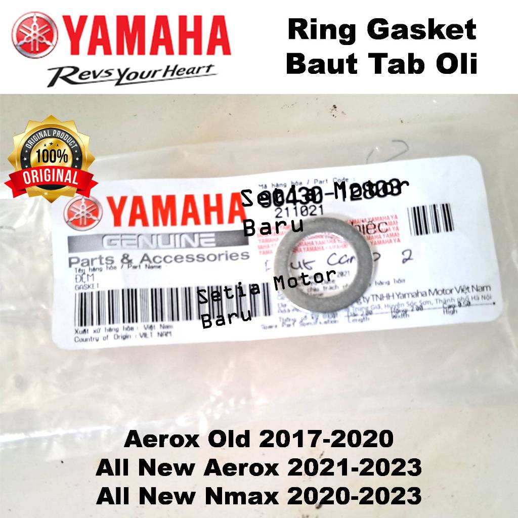 Ring Gasket Baut Tab Oli All New Aerox N Max Nmax 2020 Aerox Old Lexi Ori Asli Yamaha