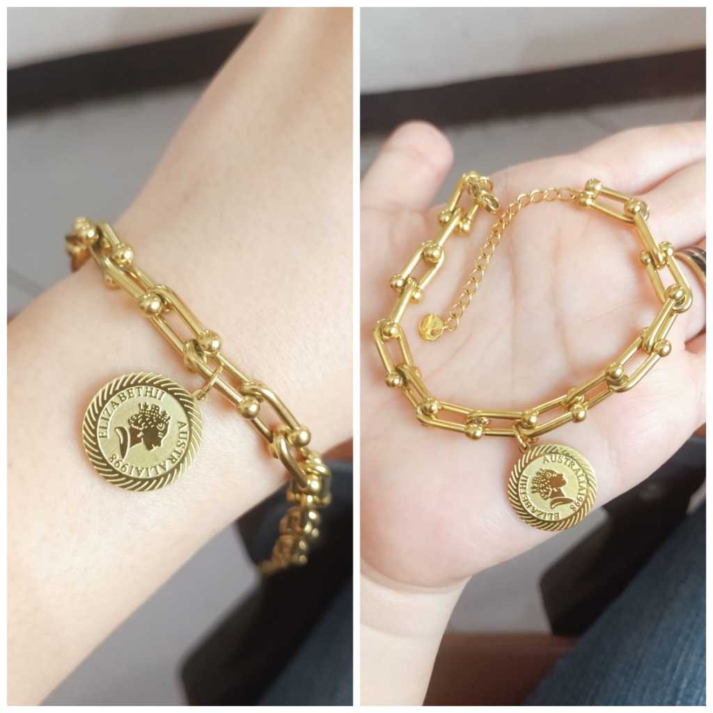 Gelang Rantai Tulang Koin