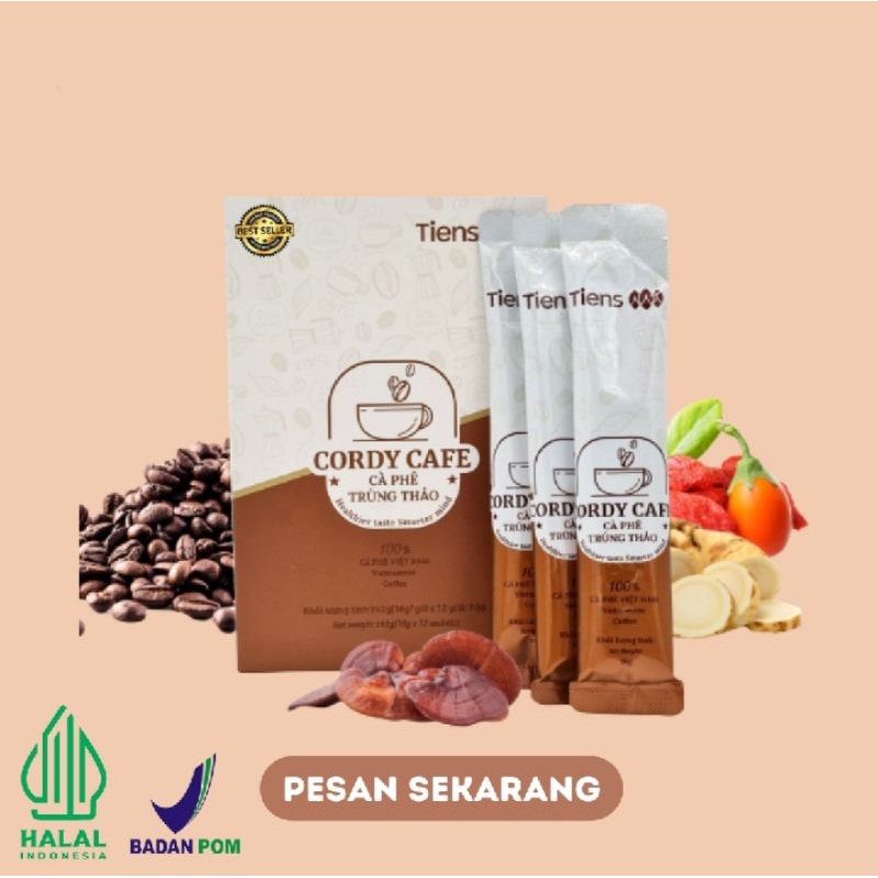 

(PROMO) Original Cordy Cafe Tiens Kopi kuat dan Penambah Stamina Pria Kuat Alami - 100% Original Product