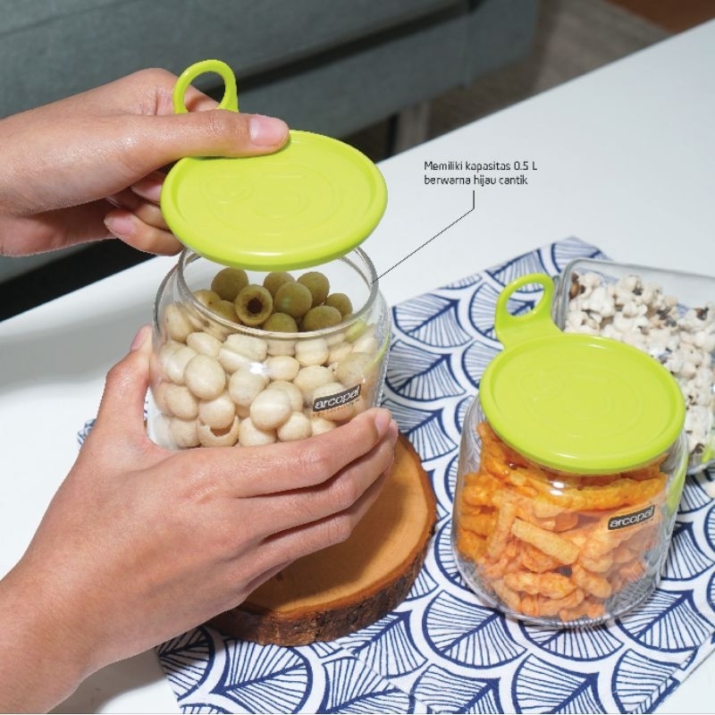 Arcopal Rondo Smiles Toples - Pot 0.5 L Green Per Pcs