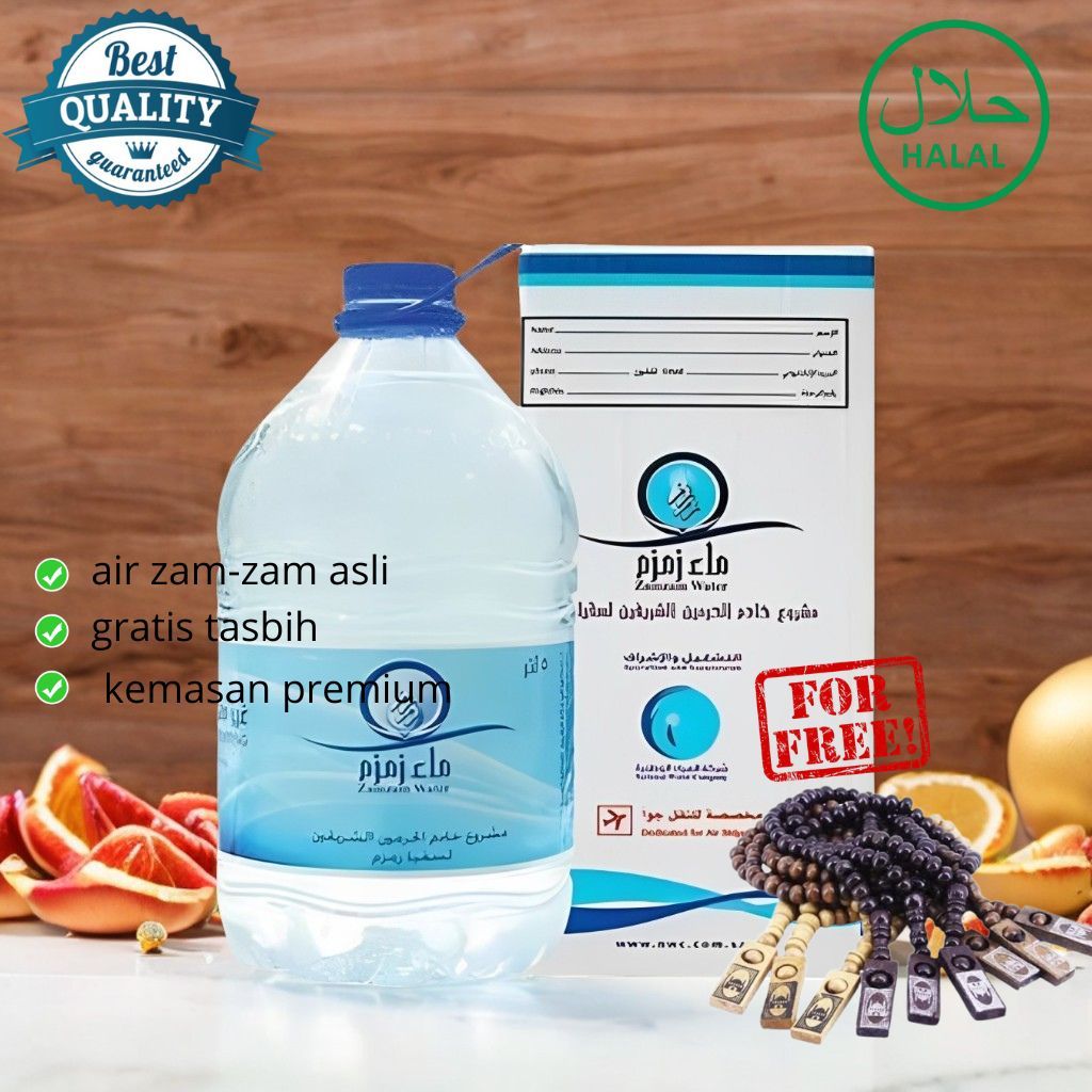 

Air Zam Zam 5 Liter Asli 100 % Barcode dan Non Barcode Zamzam Water Original Saudi Oleh Oleh Haji Umrah Zam zam Mekkah