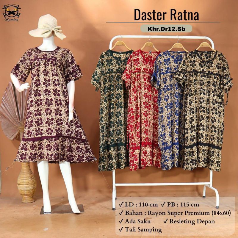 Daster Rumina Pekalongan Lengan pendek Motif Batik