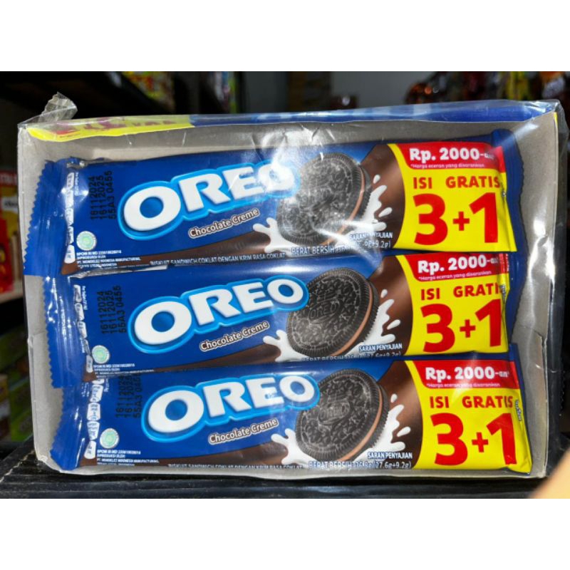 

OREO 1BOX ISI 12 PCS 1 PCS ISI 4 KEPING (harga grosir)