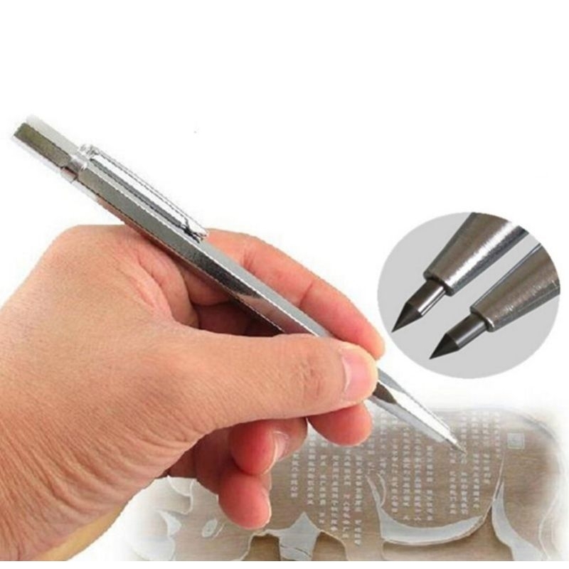 

Pena Ukir Metal Scriber Tungsten Carbide Tip - Silver