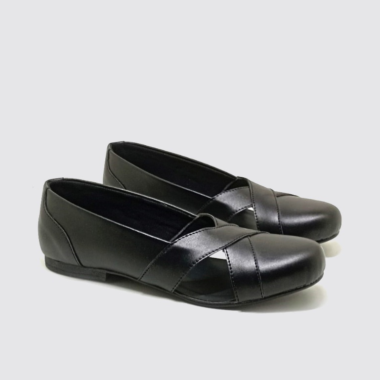 Flat shoes formal remaja wanita kaki gemuk ukuran 40 41 42 43 44 45 jumbo