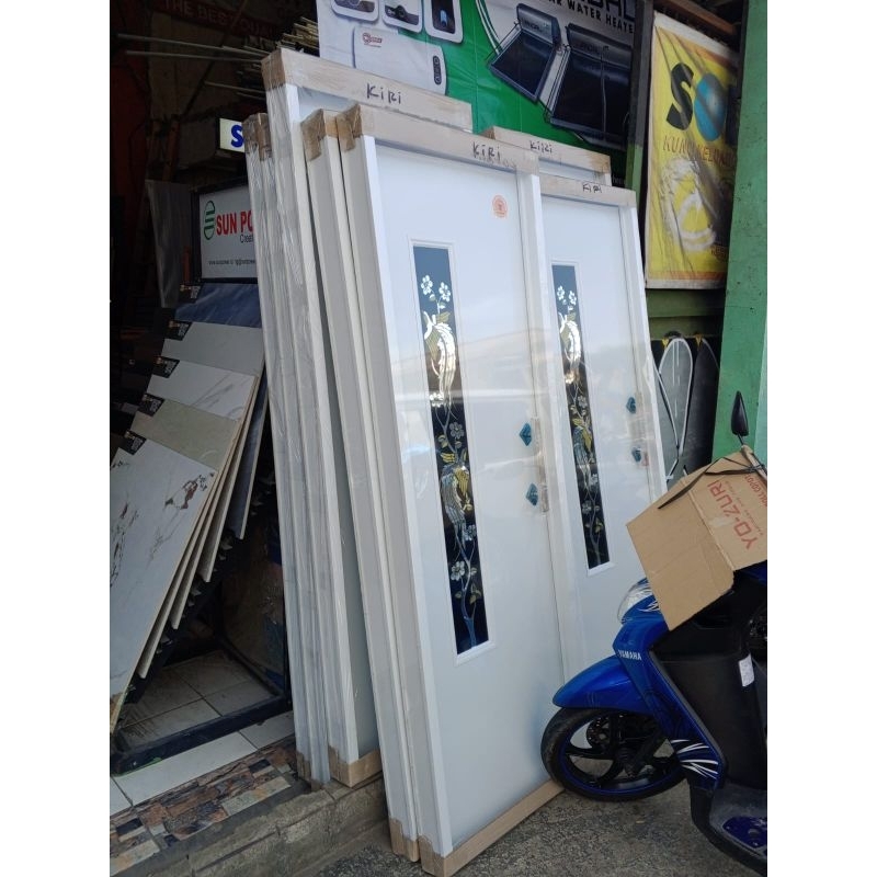 Pintu Kamar Mandi WC 1 Set Kusen Dan Pegangan Pintu