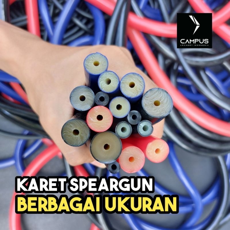 1 Meter Karet Speargun 16mm 14mm 12mm 10mm 8mm 7mm Spearfishing Rubber Premium