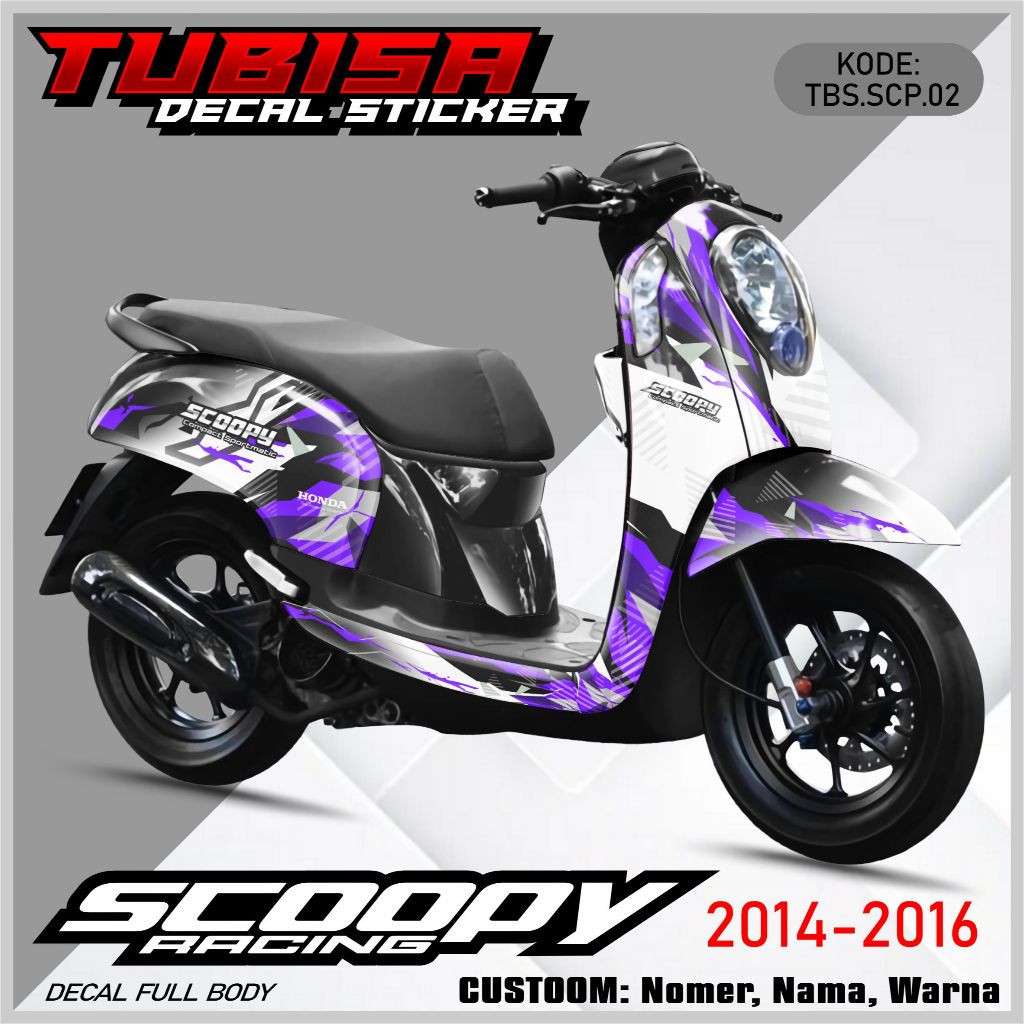 DECAL STICKER SCOOPY 2014-2016 TBS 002