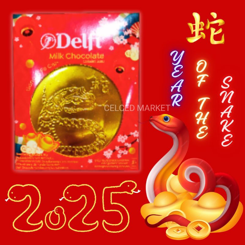 

Coklat Imlek Delfi Koin Ular Snake Sincia Angpao Milk Choco Gong Xi Fa Cai