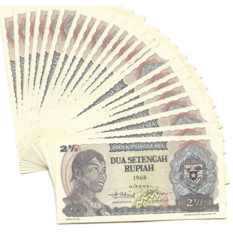 Uang Kuno 2 1/2 Rupiah Sudirman Thn 1968 ( 2,5 Rupiah )