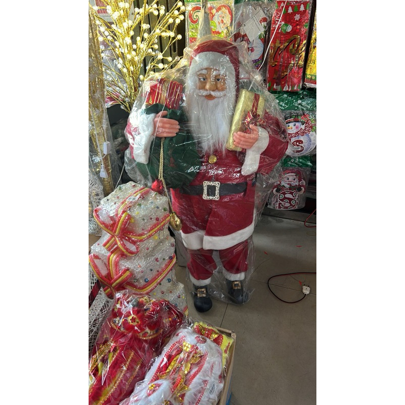 Boneka Santa Jumbo | Patung Santa | Patung Snowman | Rusa | Hiasan Natal | Hiasan Santa | Hiasan Rus