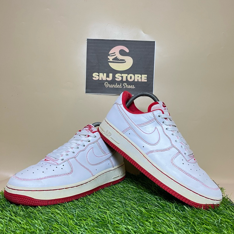 Nike Air Force 1 White Red Size 40 Secnd