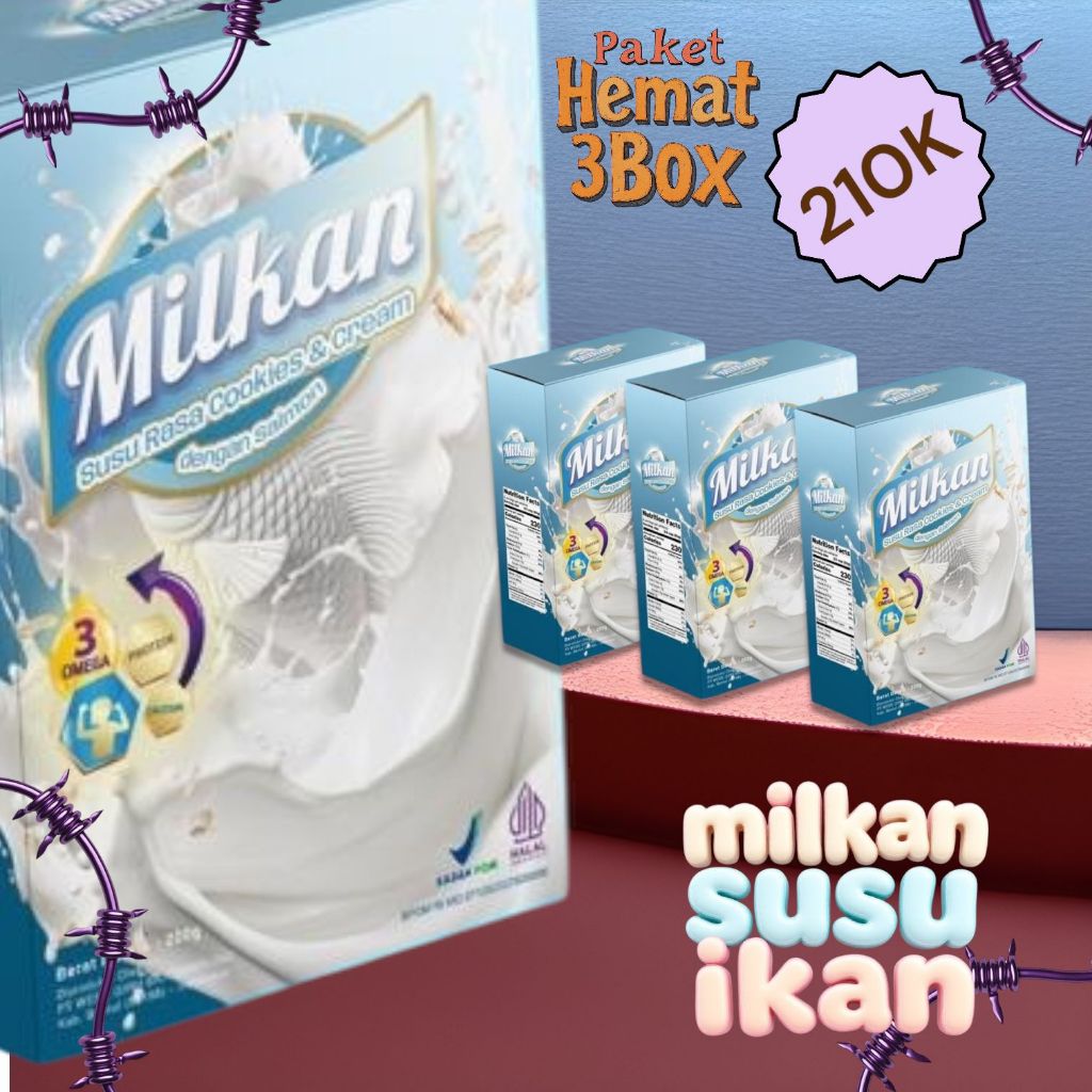

Paket Super Hemat 3 Box Milkan Susu Ikan