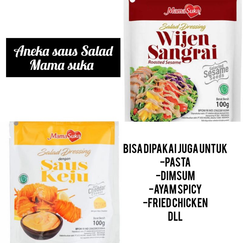 

SAUS SALAD MAMA SUKA SAUS KEJU DAN SAUS WIJEN SANGRAI