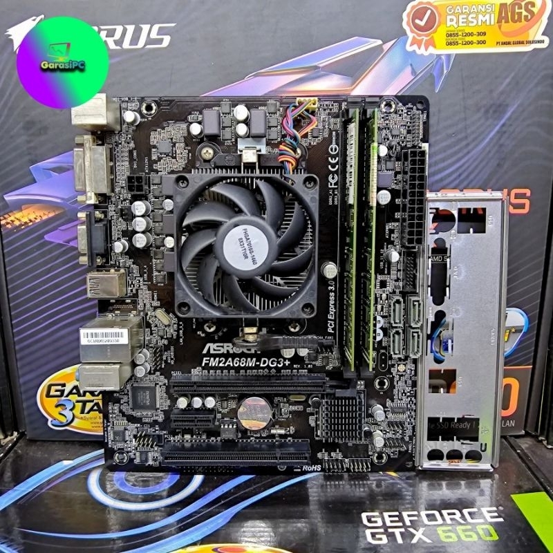 Motherboard AMD ASRock FM2+ Processor APU A6 7400K Memory RAM 8GB DDr3