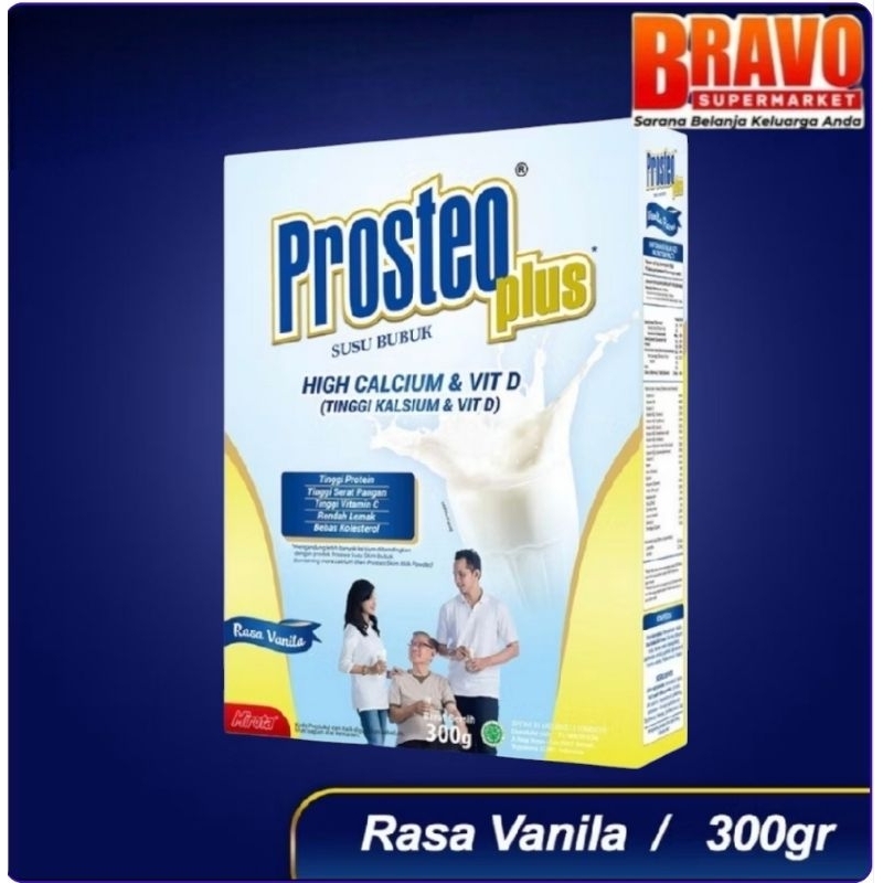 

PROSTEO Plus susu tinggi Kalsium 300g rasa Vanila dan Coklat