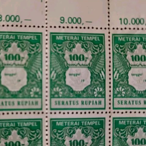 

MATERAI KUNO 100 RUPIAH TAHUN 1981-1985 ORIGINAL GRESS/BARU