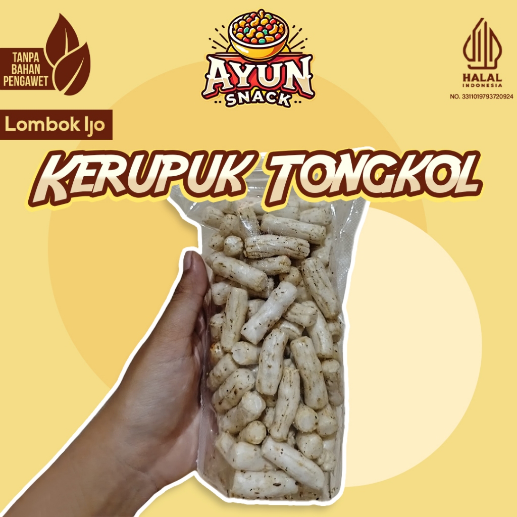 

KERUPUK TONGKOL 250gr , STIK IKAN TONGKOL cemilan chips snack AYUN SNACK - RASA LOMBOK IJO