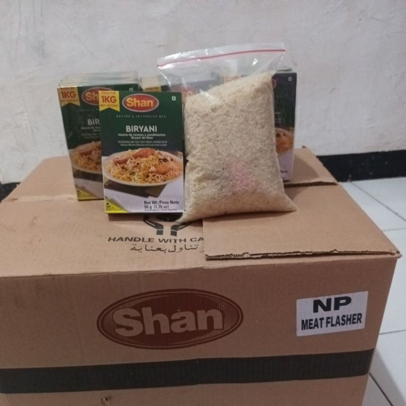 

Bumbu Shan Biryani 50g dan Beras Basmati 1kg