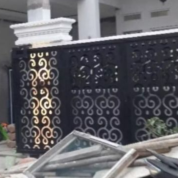 KRAWANGAN PLAT HITAM PAGAR CUTTING LASER CUSTOM MOTIF