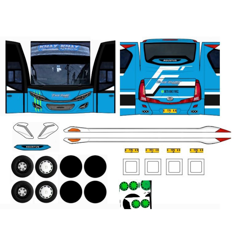 LEMBARAN PAPERCRAFT BOSS BONTOT "BESTIE KHAYKHAY" SKALA 1:20